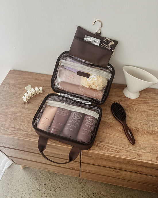 Kenya Cosmetic Bag - Chocolate