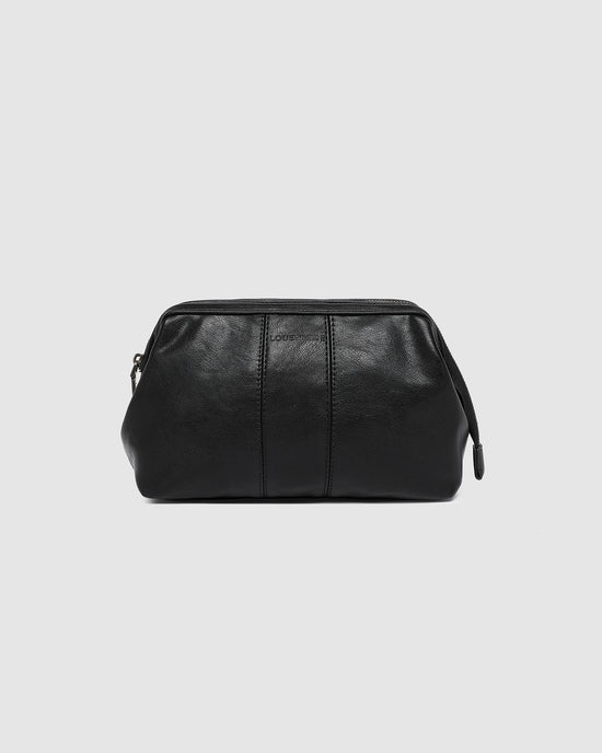 Albie Cosmetic Case -  Saddle Black