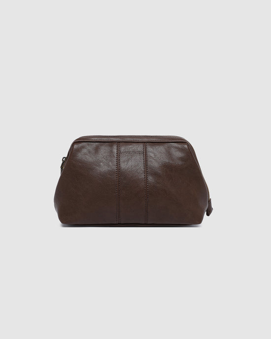Albie Cosmetic Case -  Saddle Chocolate