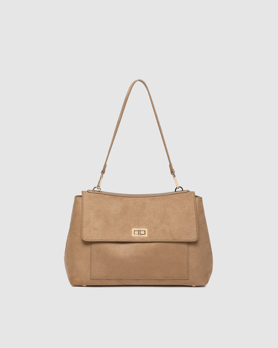 Arden Suedette Shoulder Bag - Honey