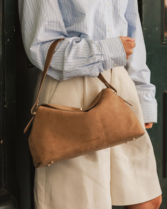Nicole Suedette Handbag - Honey