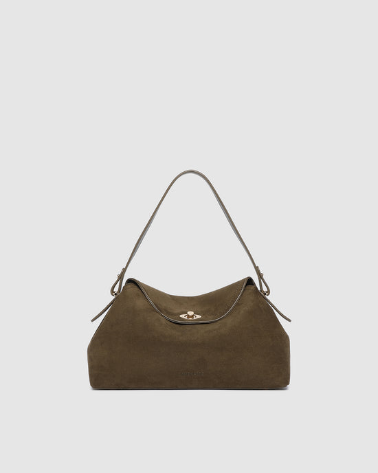 Nicole Suedette Handbag - Olive