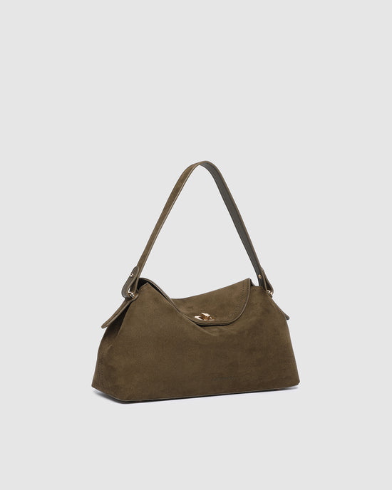 Nicole Suedette Handbag - Olive