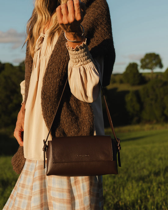 Sophia Crossbody Bag - Chocolate