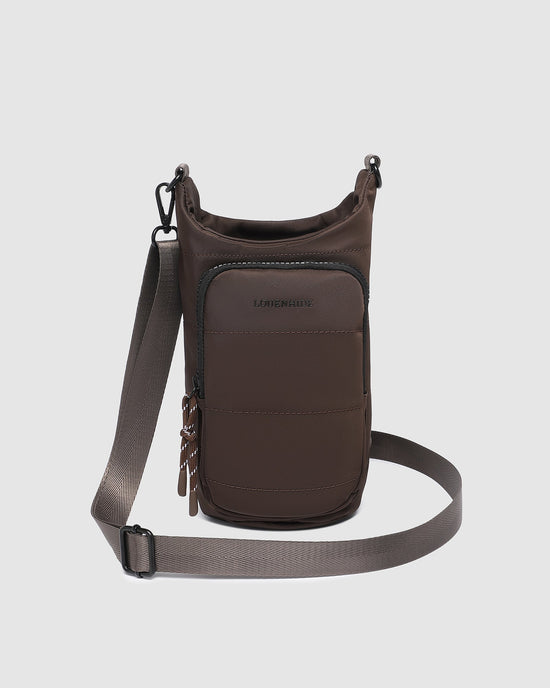Louenhide Miami Water Bottle Bag in brown nylon - front view