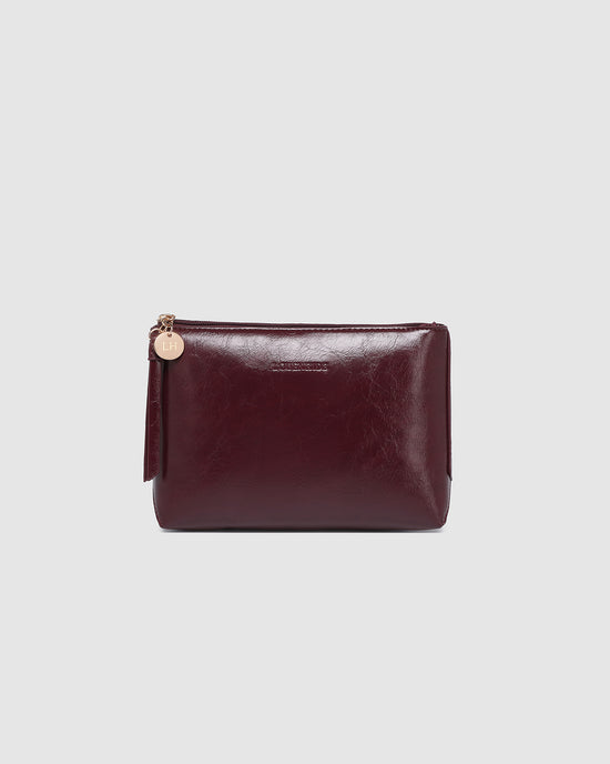 The Everyday Pouch - Burgundy Patent