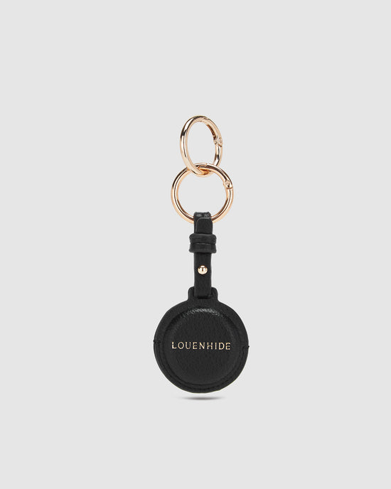 Louenhide Black Airtag Keychain in Grey Background