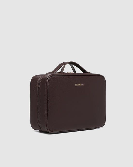 Georgie Cosmetic Case - Chocolate