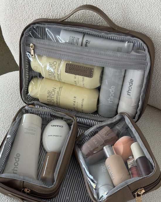 Georgie Cosmetic Case - Coffee