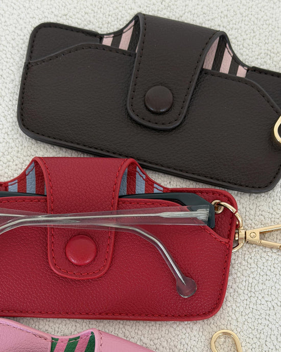 Skittle Sunglass Case - Pink/Chocolate