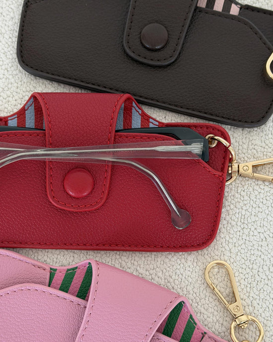 Skittle Sunglass Case - Red/Sky Blue