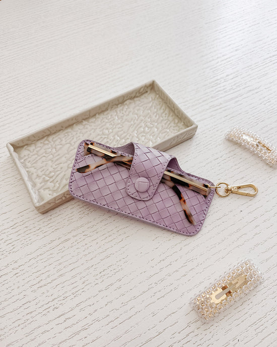 Skittle Sunglass Case - Woven Lilac