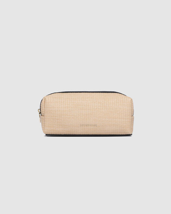 Brianna Makeup Bag - Natural/Black
