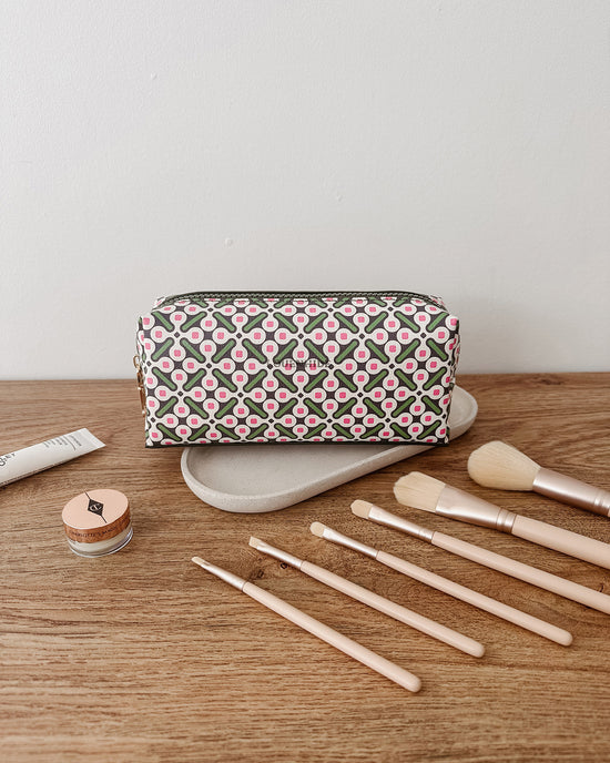 Brianna Makeup Bag - Retro Olive