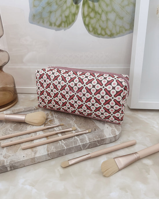 Brianna Makeup Bag - Retro Pink