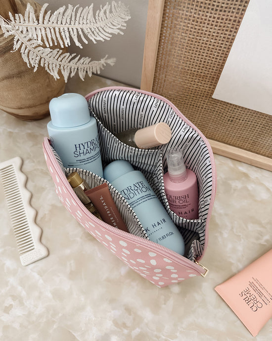 Nancy Cosmetic Bag - Pink Raindrop