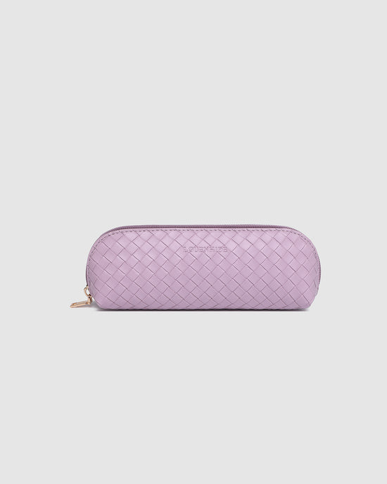 Jayne Woven Makeup Bag - Lilac