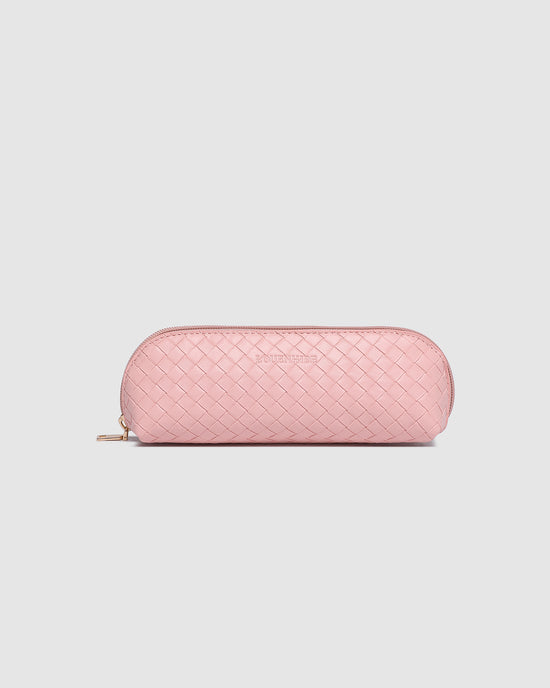 Jayne Woven Makeup Bag - Pink