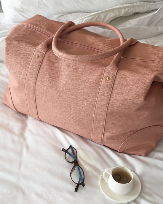 Alexis Stripe Weekender Travel Bag - Blush Stripe