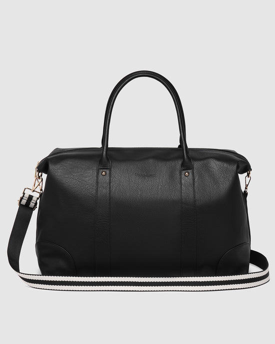 Alexis Stripe Weekender Travel Bag - Black Stripe