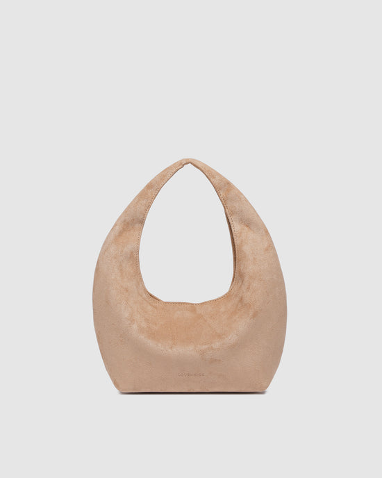 Mini Monaco Suedette Shoulder Bag - Blonde