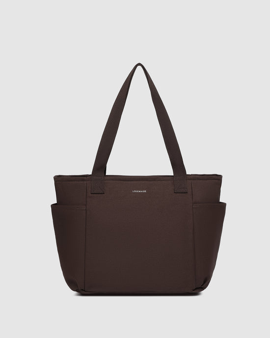 Charlotte Canvas Tote Bag - Chocolate