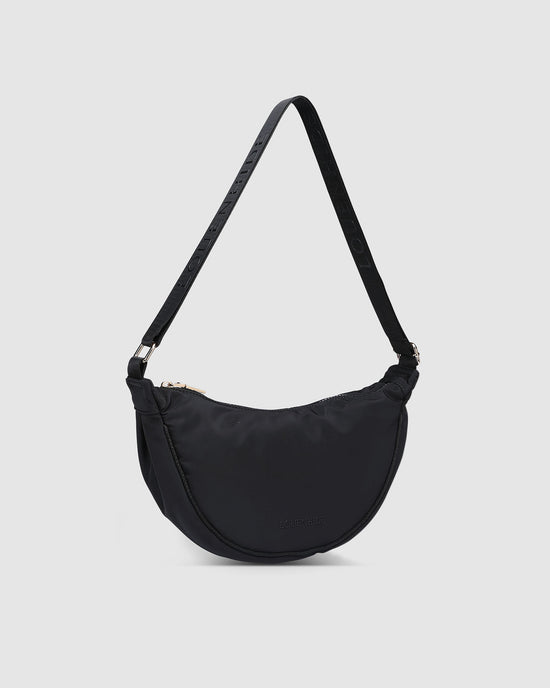 Sylvia Nylon Crossbody Bag - Black