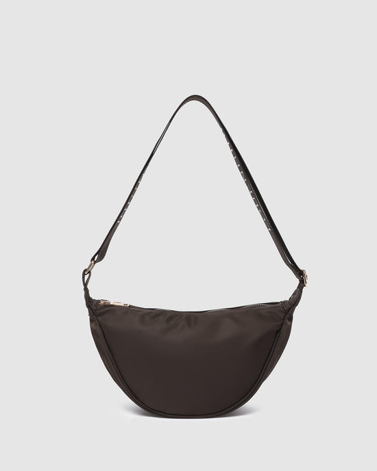 Sylvia Nylon Crossbody Bag - Chocolate