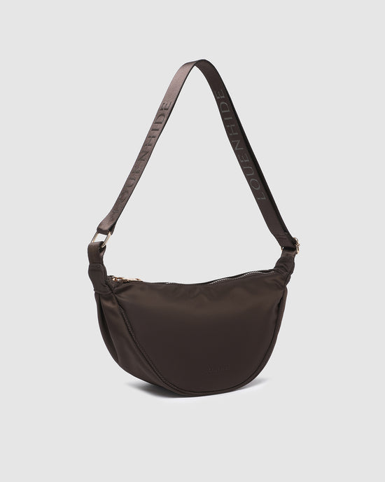 Sylvia Nylon Crossbody Bag - Chocolate