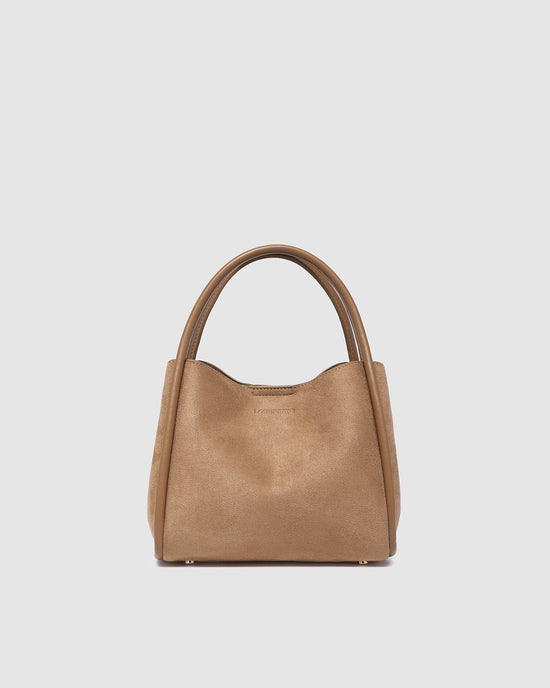 Steffie Suedette Mini Tote Bag - Honey