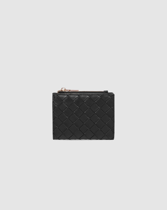 Lily Woven Wallet - Black