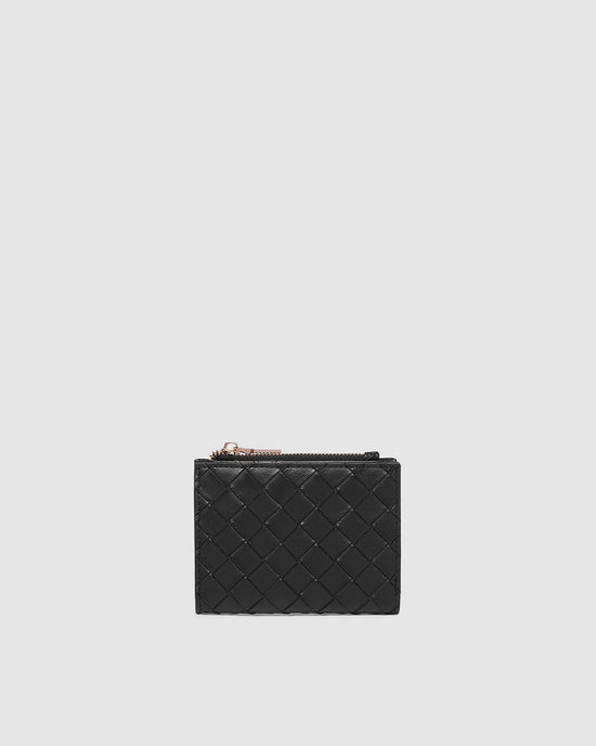 Lily Woven Wallet - Black