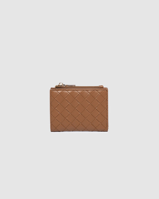 Lily Woven Wallet - Tan