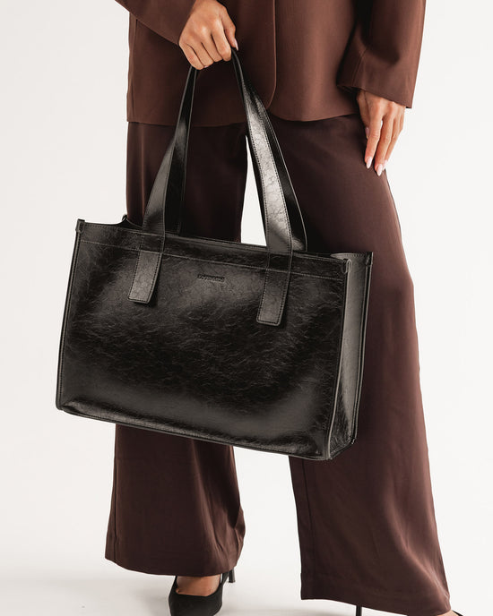 Riley Tote Bag - Black Patent