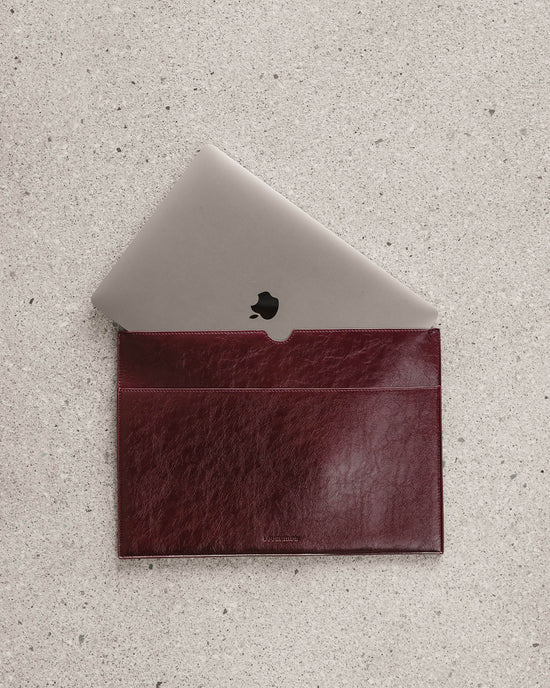 Brooke Laptop Slip - Burgundy Patent