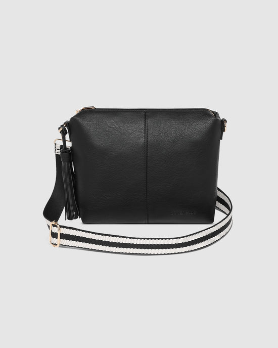 Kasey Stripe Crossbody Bag - Black