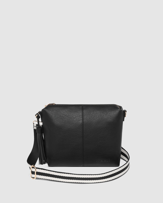 Kasey Stripe Crossbody Bag - Black