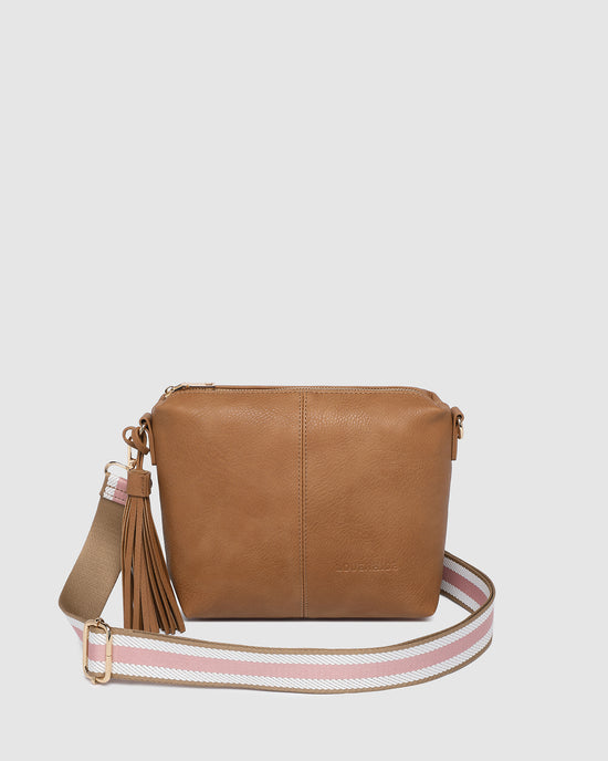 Kasey Stripe Crossbody Bag - Camel