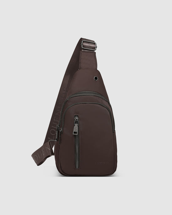 Boyd Nylon Sling Bag - Chocolate