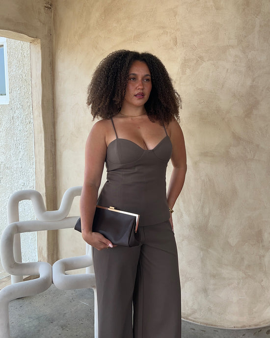 Maya Clutch - Chocolate
