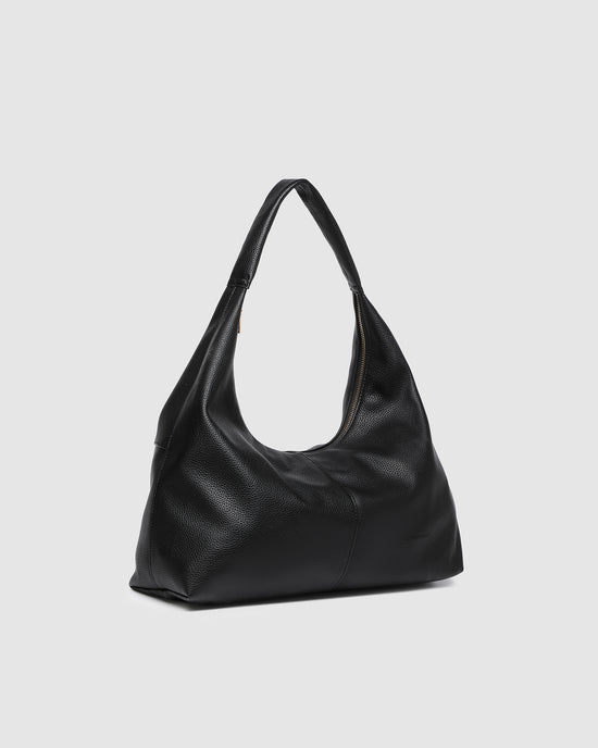 Valentina Slouch Shoulder Bag - Black