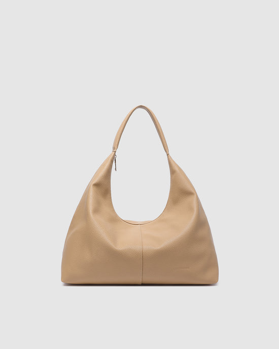 Valentina Slouch Shoulder Bag - Camel
