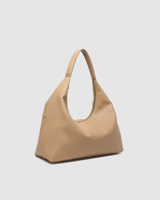 Valentina Slouch Shoulder Bag - Camel