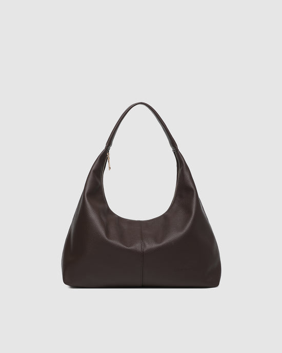 Valentina Slouch Shoulder Bag - Chocolate