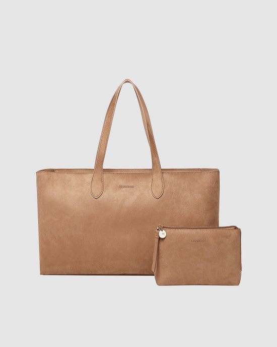 Elke Everyday Pouch Suedette Set - Honey