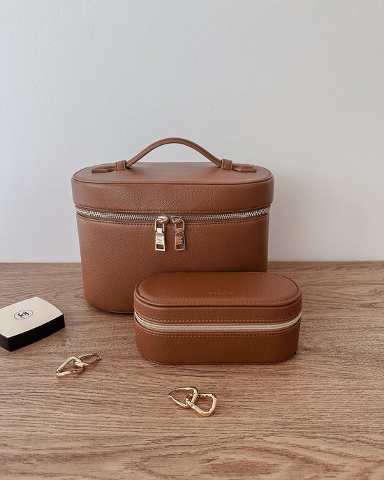 Juliette & Charlee Cosmetic Case Set - Tan