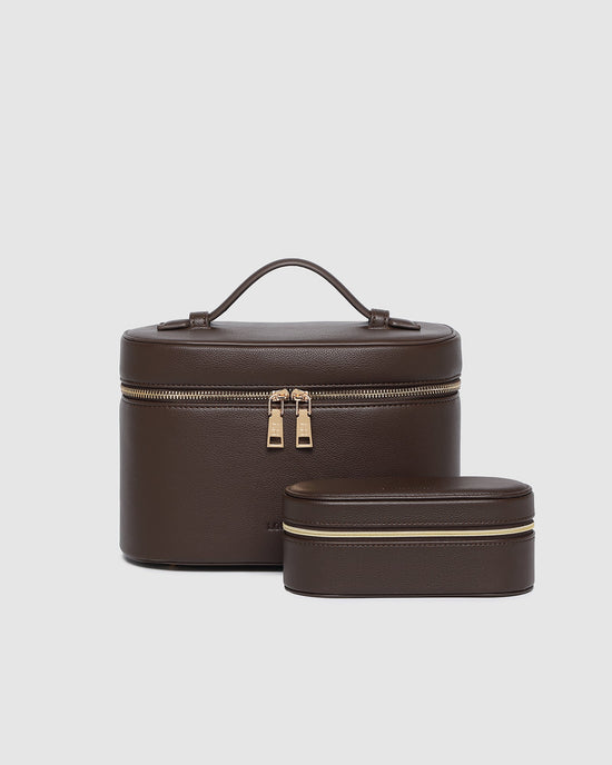 Juliette & Charlee Cosmetic Case Set - Chocolate