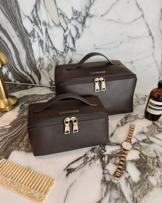 Orion Ellis Cosmetic Bag Set - Chocolate