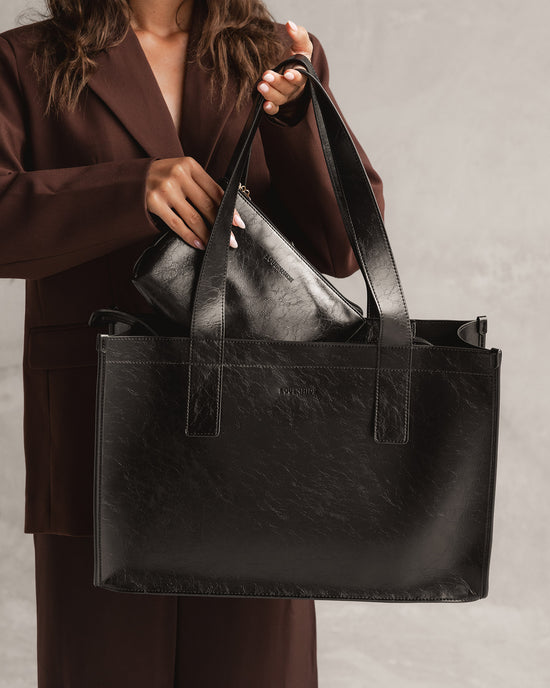 Riley & Everyday Pouch Set - Black Patent