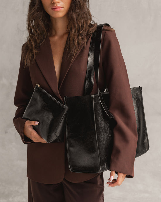The Essential Work Bag Bundle - Black Patent